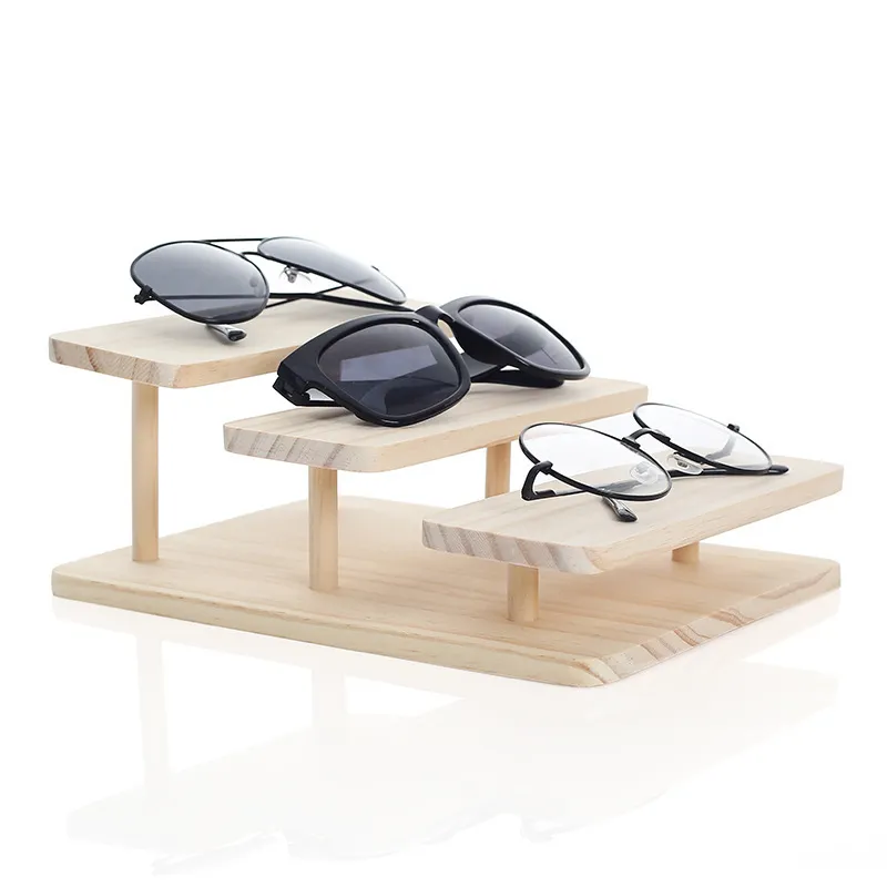 Solid Wood Ladder Glasses Store Display Holder Storage Rack