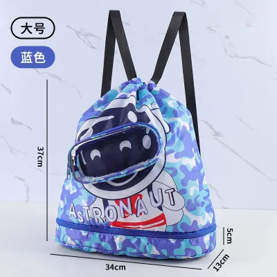 Waterproof Kids Swimming Storage Bag Dry Wet Separate Backpack