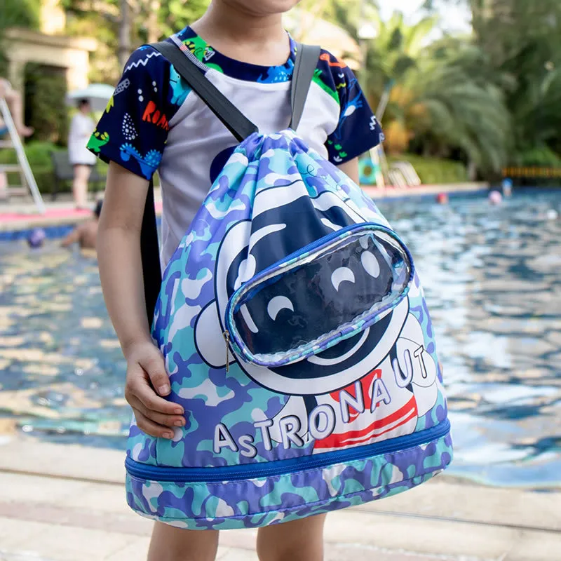 Waterproof Kids Swimming Storage Bag Dry Wet Separate Backpack
