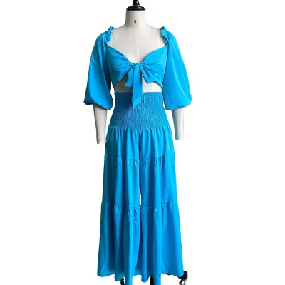 Women Fashion Sexy Plus Size Tube Top Wide Leg Pants Two-Piece Set