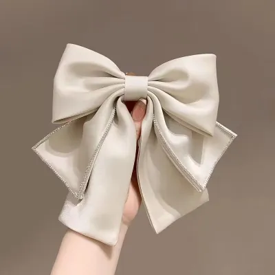 Dopamine Satin Bow Hair Accessories Women Headwear Bridal Jewelry