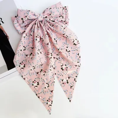 Fashion Sweet Women Big Bow Tiny Flower Duck Clip Hair Accessories