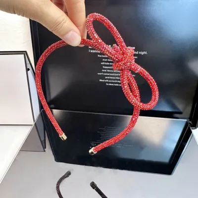 Sweet Elegant Women Rhinestone Bow Headband Hair Accessories