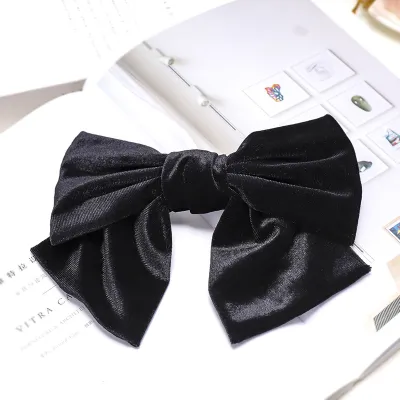 Korean Velvet Big Bow Hair Clip Fashion Women Hairpin