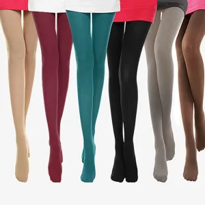 Women's Velvet Pantyhose - Simple Solid Color Warm Stockings