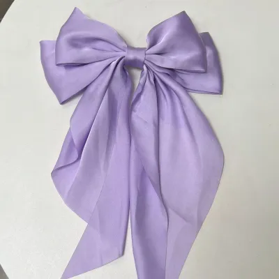 Women's Oversized Bow Satin Hair Clip Spring Clip