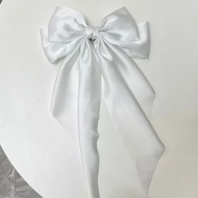 Women's Oversized Bow Satin Hair Clip Spring Clip