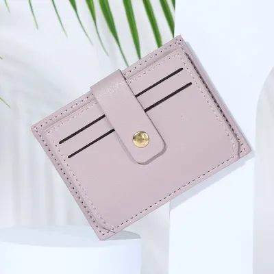 Women Simple Fashion Solid Color Drawstring Snap Wallet