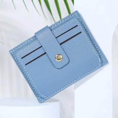 Women Simple Fashion Solid Color Drawstring Snap Wallet