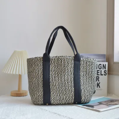 Simple Large Capacity Straw Woven Tote Bag