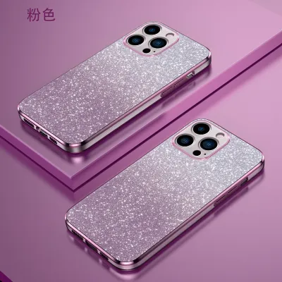 Women Fashion Gradient Glitter Apple Phone Drop-Resistant Protective Case