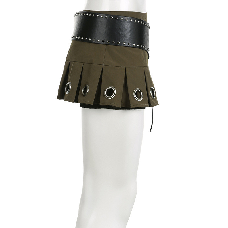 Wholesale Women Fashion Punk Lace-Up Leather Belt Mini