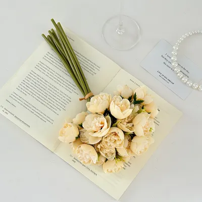 Simple Creative Wedding Simulation 27 Head Tea Bouquet Peony Bouquet