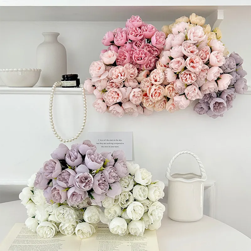 Simple Creative Wedding Simulation 27 Head Tea Bouquet Peony Bouquet