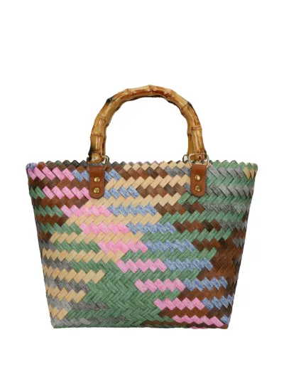 Vintage Large Capacity PVC Woven Bag Handbag