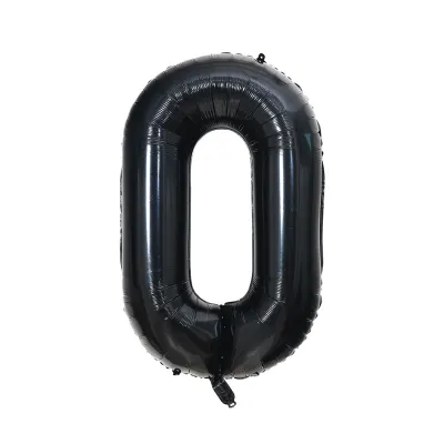 40 Inch Black Digital Birthday Wedding Aluminum Film Balloon Decoration