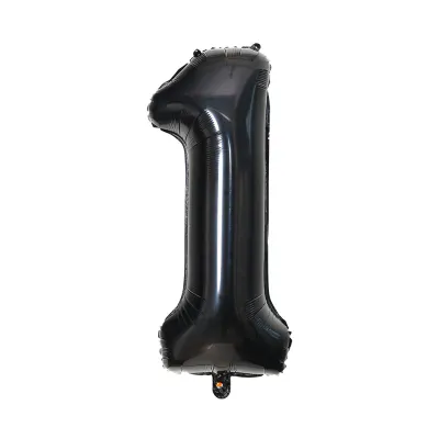 40 Inch Black Digital Birthday Wedding Aluminum Film Balloon Decoration