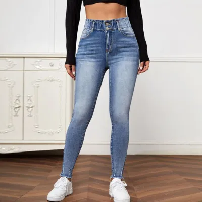 Women Basic High Elastic Skinny Jeans