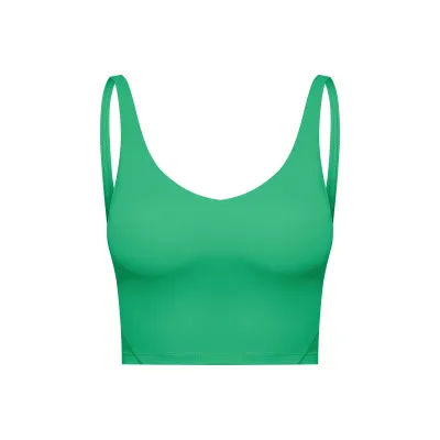 Women Yoga Solid Color Shockproof Running High Intensity Sports Bra