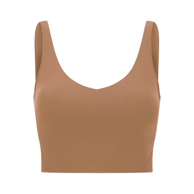 Women Yoga Solid Color Shockproof Running High Intensity Sports Bra