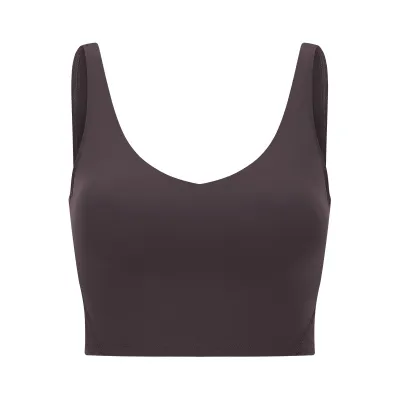 Women Yoga Solid Color Shockproof Running High Intensity Sports Bra