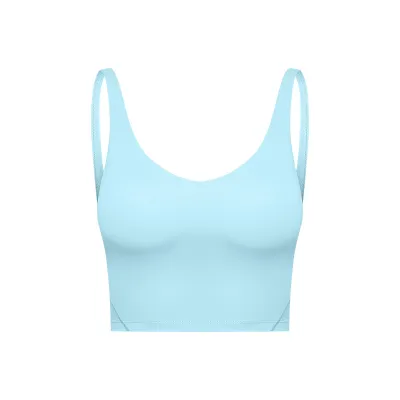 Women Yoga Solid Color Shockproof Running High Intensity Sports Bra