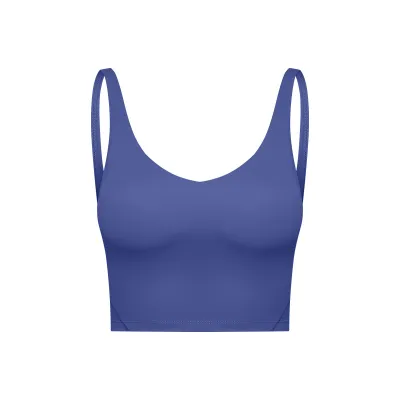 Women Yoga Solid Color Shockproof Running High Intensity Sports Bra