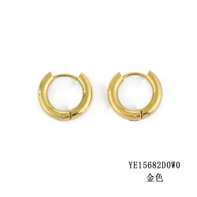 Women Simple Stainless Steel Circle Earrings