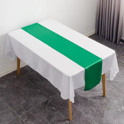 Creative Hotel Wedding Satin Table Runner 30x275cm Solid Color Modern Simplicity