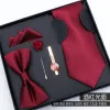 Wine Red Surface Five-Piece Gift Box Happy Word Clip Hand Dozen