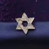 Hexagram Gold Brooch