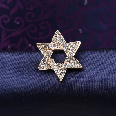Men's Fashion Simple Crown Rudder Rhinestone Suit Brooch