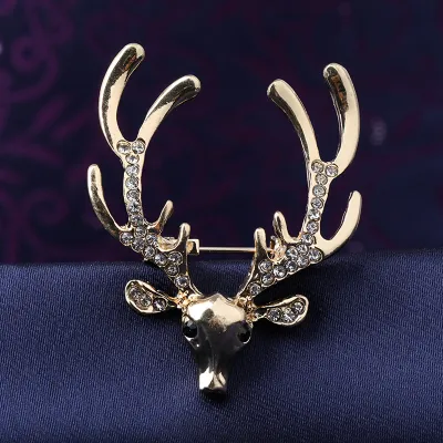 Men's Fashion Simple Crown Rudder Rhinestone Suit Brooch