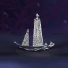 Sailing Silver Brooch