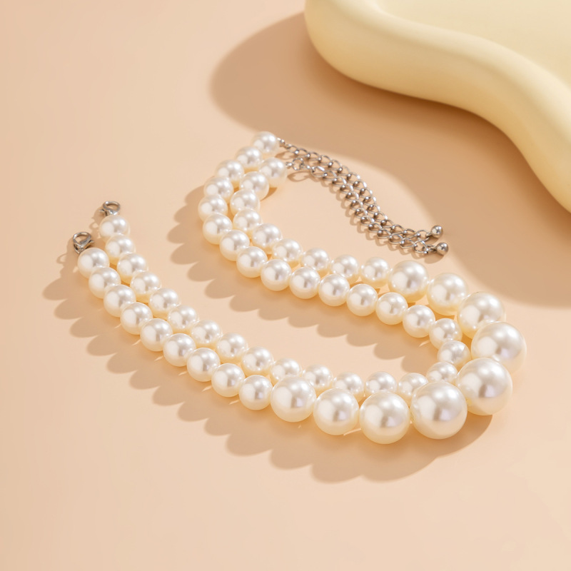 Wholesale Exaggerated Multilayer Pearl Necklace