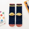 Horizontal Bar Navy Blue Smiling Face