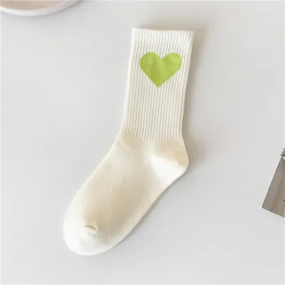 Women's Cute Smiley Heart Polyester Cotton Sport Socks