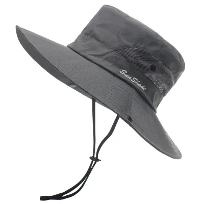 Neutral Outdoor Mountaineering Sunshade Bucket Hat Dome Cotton And Polyester