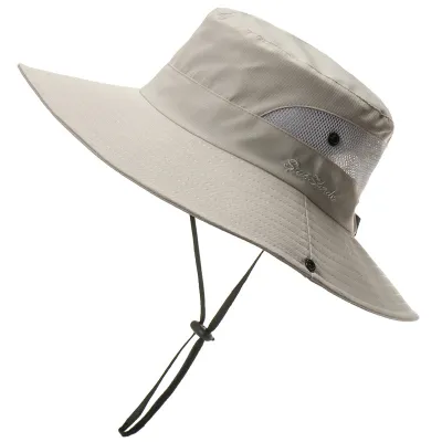 Neutral Outdoor Mountaineering Sunshade Bucket Hat Dome Cotton And Polyester