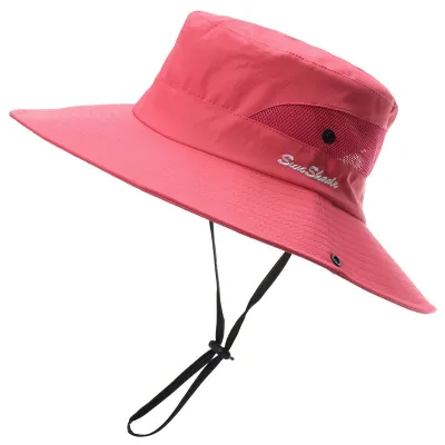 Neutral Outdoor Mountaineering Sunshade Bucket Hat Dome Cotton And Polyester
