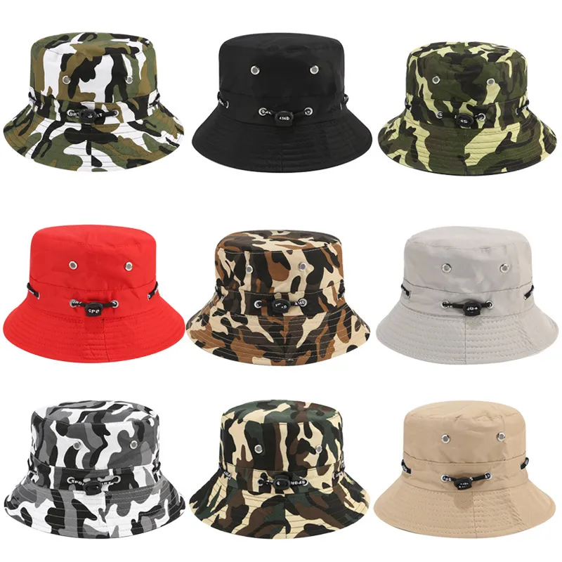 Simple Unisex Camouflage Printed Sunscreen Bucket Hat