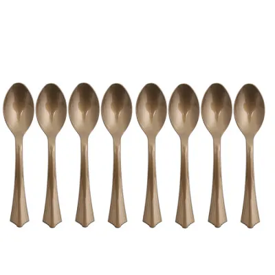 Gold Disposable Tableware Set - Elegant Bronzing Paper Party Supplies