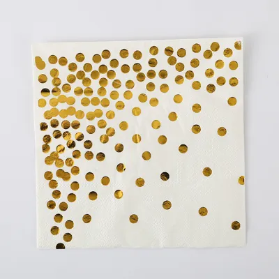 Bronzing Dot White Theme Party Disposable Tableware