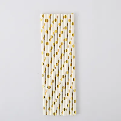 Bronzing Dot White Theme Party Disposable Tableware
