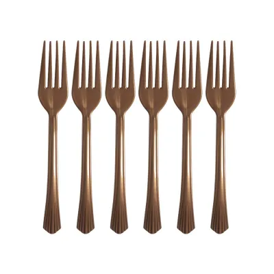 Rose Gold Bronzing Disposable Party Tableware Set Paper Plates Napkins