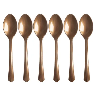 Rose Gold Bronzing Disposable Party Tableware Set Paper Plates Napkins
