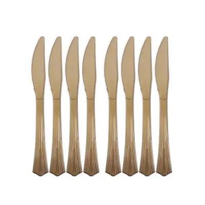 Bronzing Black Polka Dot Paper Cutlery Set for Party