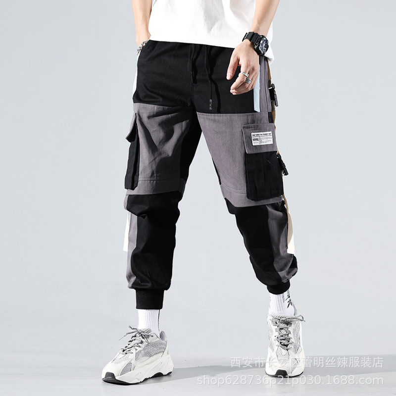 Wholesale Mem Fashion Casual Colorblock Plus Size Jogger
