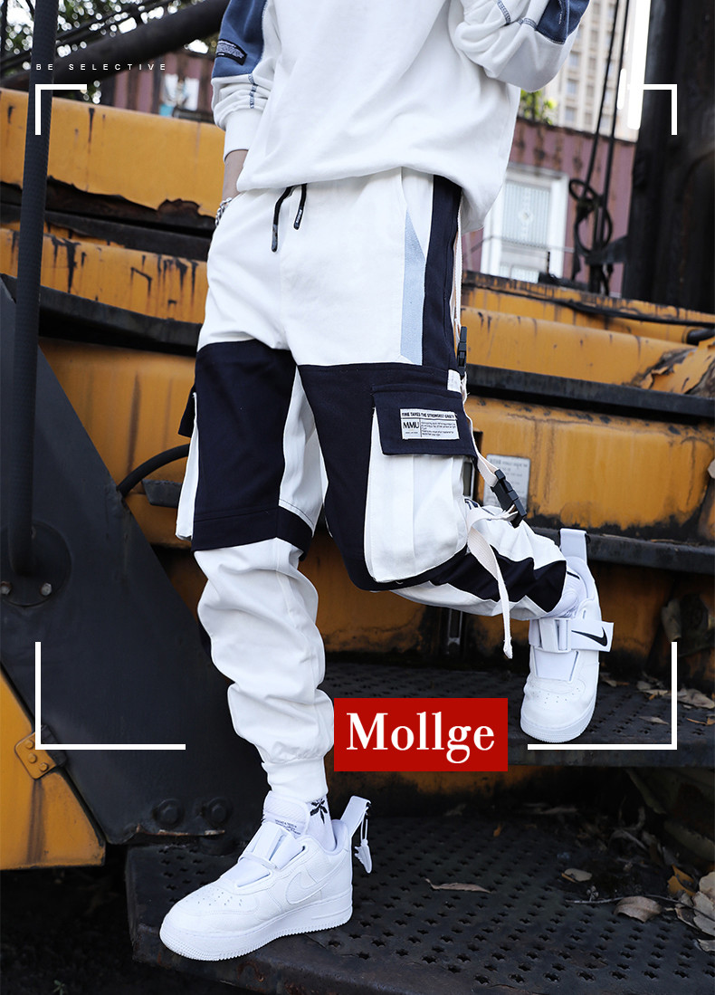 Wholesale Mem Fashion Casual Colorblock Plus Size Jogger