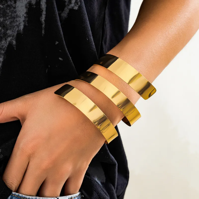 Simple Spiral Geometric Punk Iron Bracelet